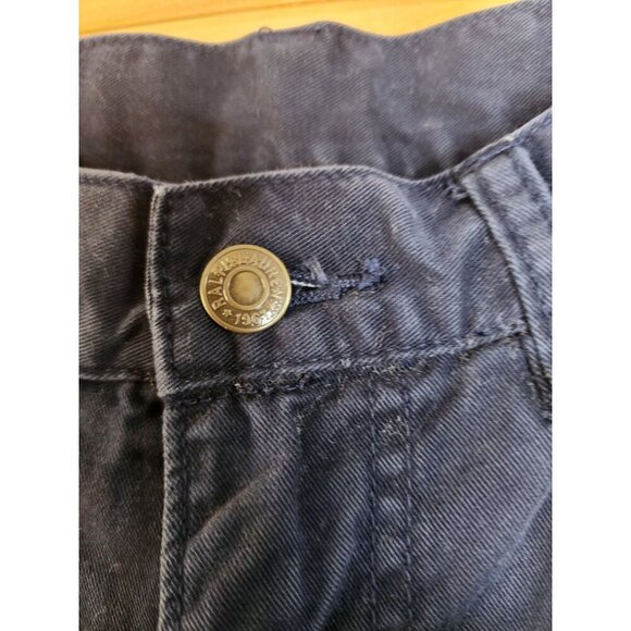 Vintage Ralph Lauren Mens 32x30 Faded 650 Straight Leg Dungaree Pants Navy Blue - Picture 11 of 16